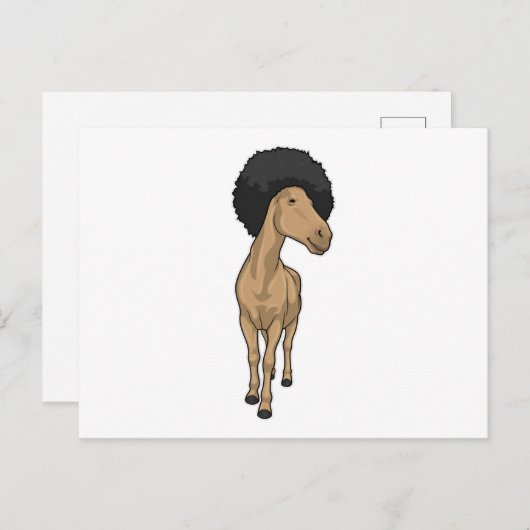 Paardenafro Briefkaart (Voorkant / Achterkant)