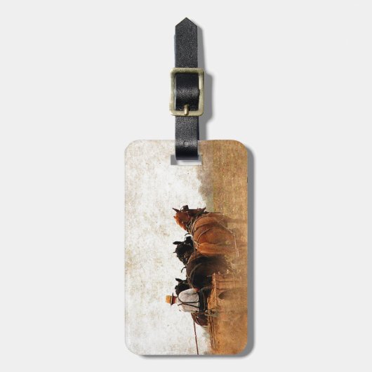 Paardenarbeid Bagagelabel (Voorkant verticaal)