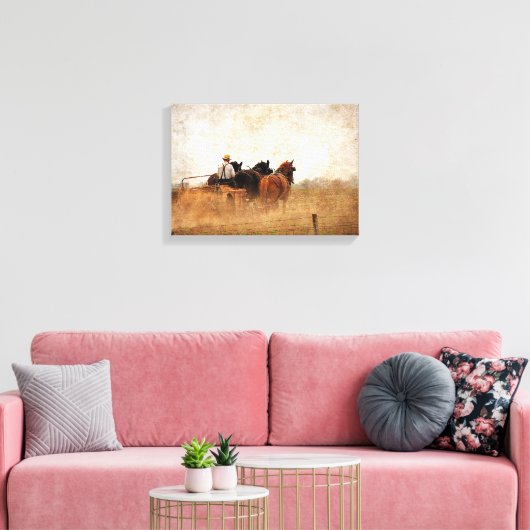 Paardenarbeid Canvas Afdruk (Insitu (Woonkamer))
