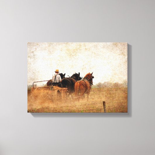Paardenarbeid Canvas Afdruk (Voorkant)