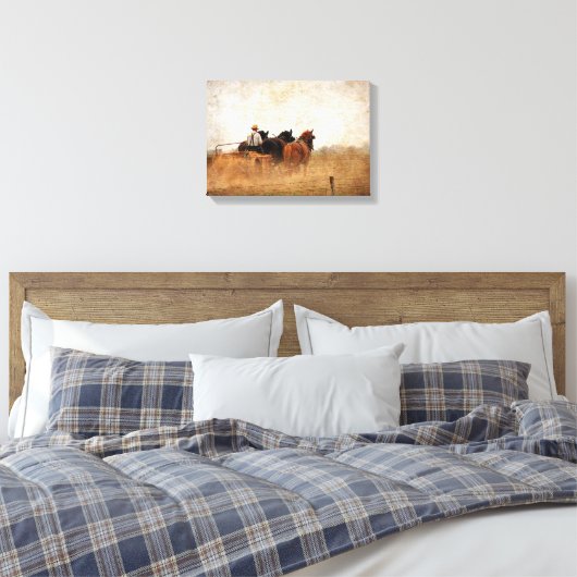 Paardenarbeid Canvas Afdruk (Insitu (Slaapkamer))