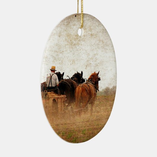 Paardenarbeid Keramisch Ornament (Rechts)