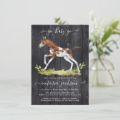 PaardenBaby shower met veulen Kaart (Staand voorkant)