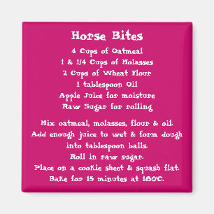 Paardenbakken Recipe Magnet-kleur Magneet