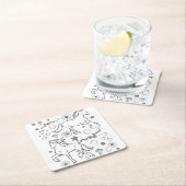 Paardenbalk Kleur me in Kartonnen Onderzetters (Insitu)