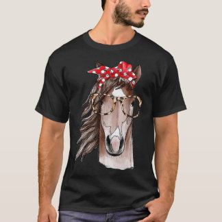 paardenbanaan en bril t-shirt
