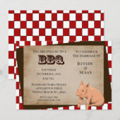 Paardenbarbecue/uitkookuitnodigingen Kaart (Voorkant / Achterkant)