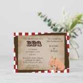 Paardenbarbecue/uitkookuitnodigingen Kaart (Staand voorkant)