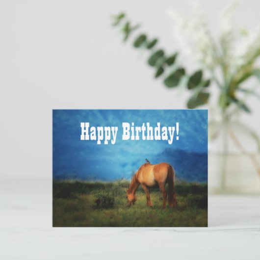 Paardenbedrijf of Vet-Kantoor van groep Birthday Briefkaart (Staand voorkant)