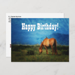Paardenbedrijf of Vet-Kantoor van groep Birthday Briefkaart