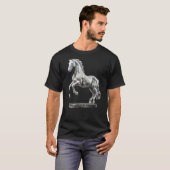 Paardenbeeld Beeldhouwwerk 1 T-shirt (Voorkant volledig)