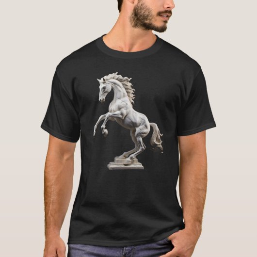 Paardenbeeld Beeldhouwwerk T-shirt (Voorkant)