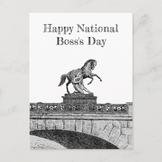  paardenbeeldhouwkunst briefkaart (Voorkant)