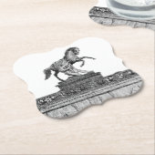  paardenbeeldhouwkunst op de brug Anichkov Kartonnen Onderzetters (Gekanteld)