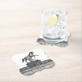  paardenbeeldhouwkunst op de brug Anichkov Kartonnen Onderzetters (Insitu)