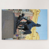  paardenbeeldhouwkunst op de brug Anichkov Legpuzzel (Horizontaal)