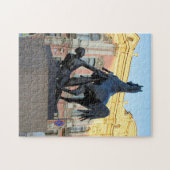 paardenbeeldhouwkunst op de brug Anichkov Legpuzzel (Horizontaal)