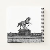  paardenbeeldhouwkunst op de brug Anichkov Notitieboek (Achterkant)