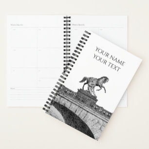 paardenbeeldhouwkunst op de brug Anichkov Planner