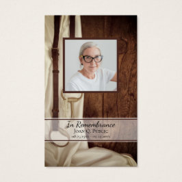 Paardenbeet satijn Western begrafenisgebed Visitekaartje