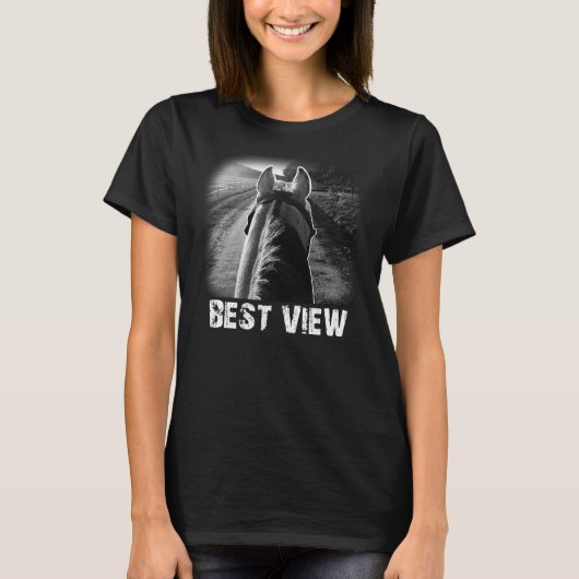 Paardenbeste Uitzicht van Paarden Rugideeën voor v T-shirt (Voorkant)