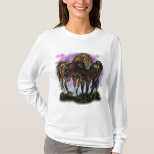 Paardenbestemming "sunset paarden~shirt" t-shirt