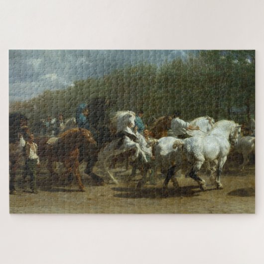 Paardenbeurs (door Rosa Bonheur) Legpuzzel (Horizontaal)