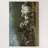 Paardenbeurs (door Rosa Bonheur) Legpuzzel (Verticaal)