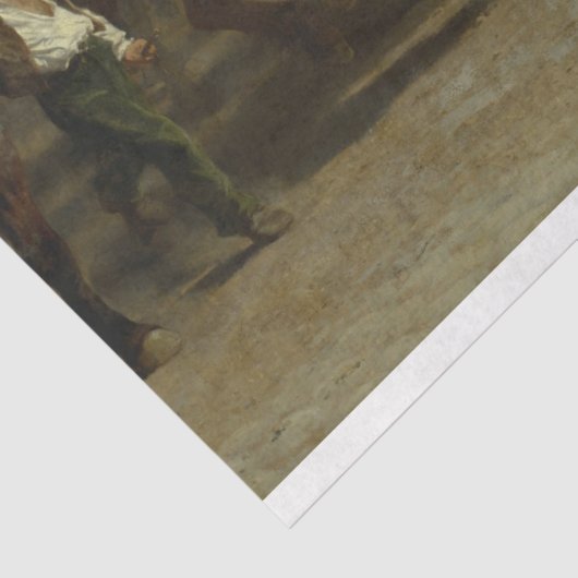 Paardenbeurs (door Rosa Bonheur) Tissuepapier (Detail)