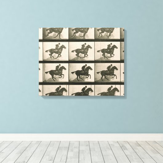 Paardenbeweging  fotografie canvas afdruk (Insitu (Houten vloer))