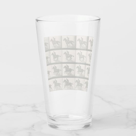 Paardenbeweging  fotografie glas (Achterkant)