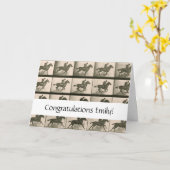 Paardenbeweging  fotografie kaart (Gele Bloem)