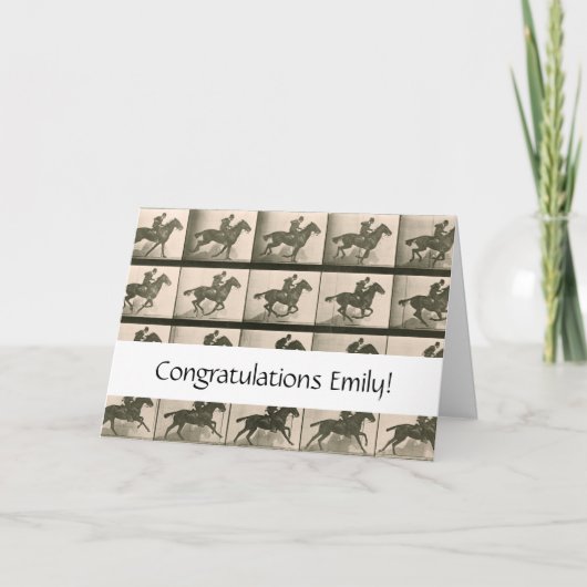 Paardenbeweging  fotografie kaart (Voorkant)