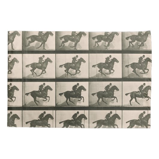 Paardenbeweging  fotografie kussensloop (Achterkant)