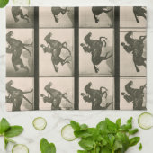 Paardenbeweging  fotografie theedoek (Gevouwen)