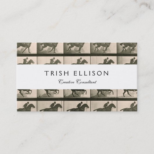 Paardenbeweging fotografie visitekaartje (Voorkant)