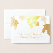  paardenbladeren - uitnodiging tot Thanksgiving (Voorkant met envelop)