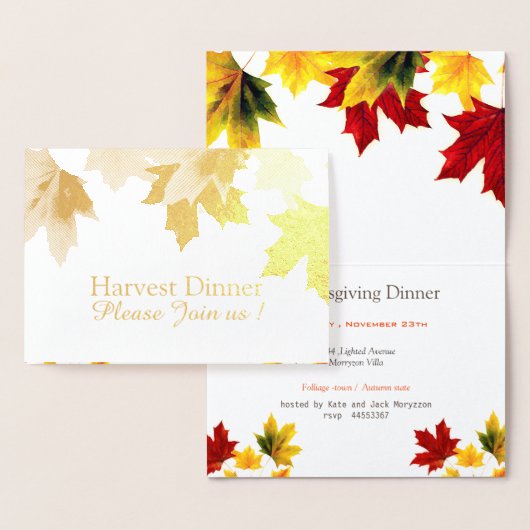 paardenbladeren - uitnodiging tot Thanksgiving (Display)