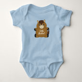 Paardenblauw Baby shower Romper (Voorkant)