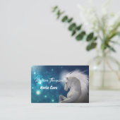 paardenblauw visitekaartje (Staand voorkant)