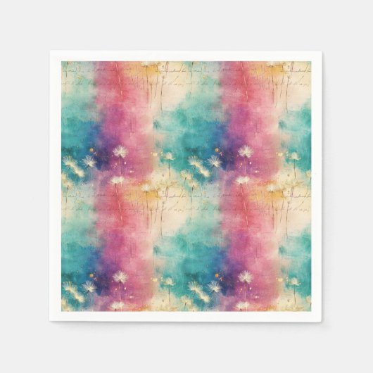 Paardenbloem Abstract Patroon Vintage (4) Servet (Voorkant)