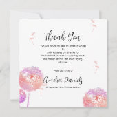 paardenbloem begrafenis dank u kaart (Voorkant)