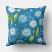 paardenbloem blauw patroon kussen (Achterkant)