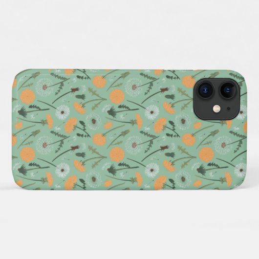 Paardenbloem bloeit Sinaasappel bloemmotief Case-Mate iPhone Case (Achterkant (horizontaal))