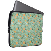 Paardenbloem bloeit Sinaasappel bloemmotief Laptop Sleeve (Voorkant Rechts)