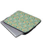 Paardenbloem bloeit Sinaasappel bloemmotief Laptop Sleeve (Voorkant onderkant)