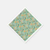 Paardenbloem bloeit Sinaasappel bloemmotief Servet (Hoek)