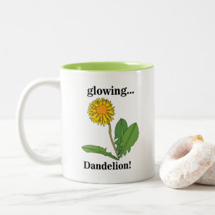 Paardenbloem Bloem Floral Tweekleurige Koffiemok