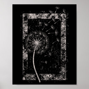 Paardenbloem Bloem Grunge Alt Alternatief Goth Got Poster