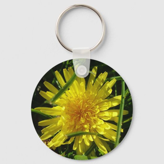 paardenbloem bloem sleutelhanger (Voorkant)